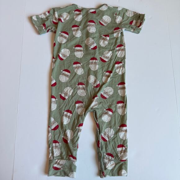 Santa Bamboo Holiday Pajama Romper 18-24 months - Picture 10 of 12